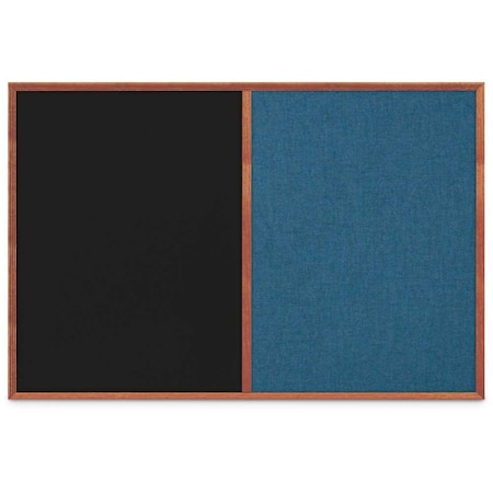 United Visual Products Slim Style Indoor Enclosed Corkboard, 30 UV503SC-BLACK-DBURGU